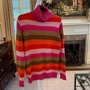 Drumohr Multicolor Striped Turtleneck Sweater